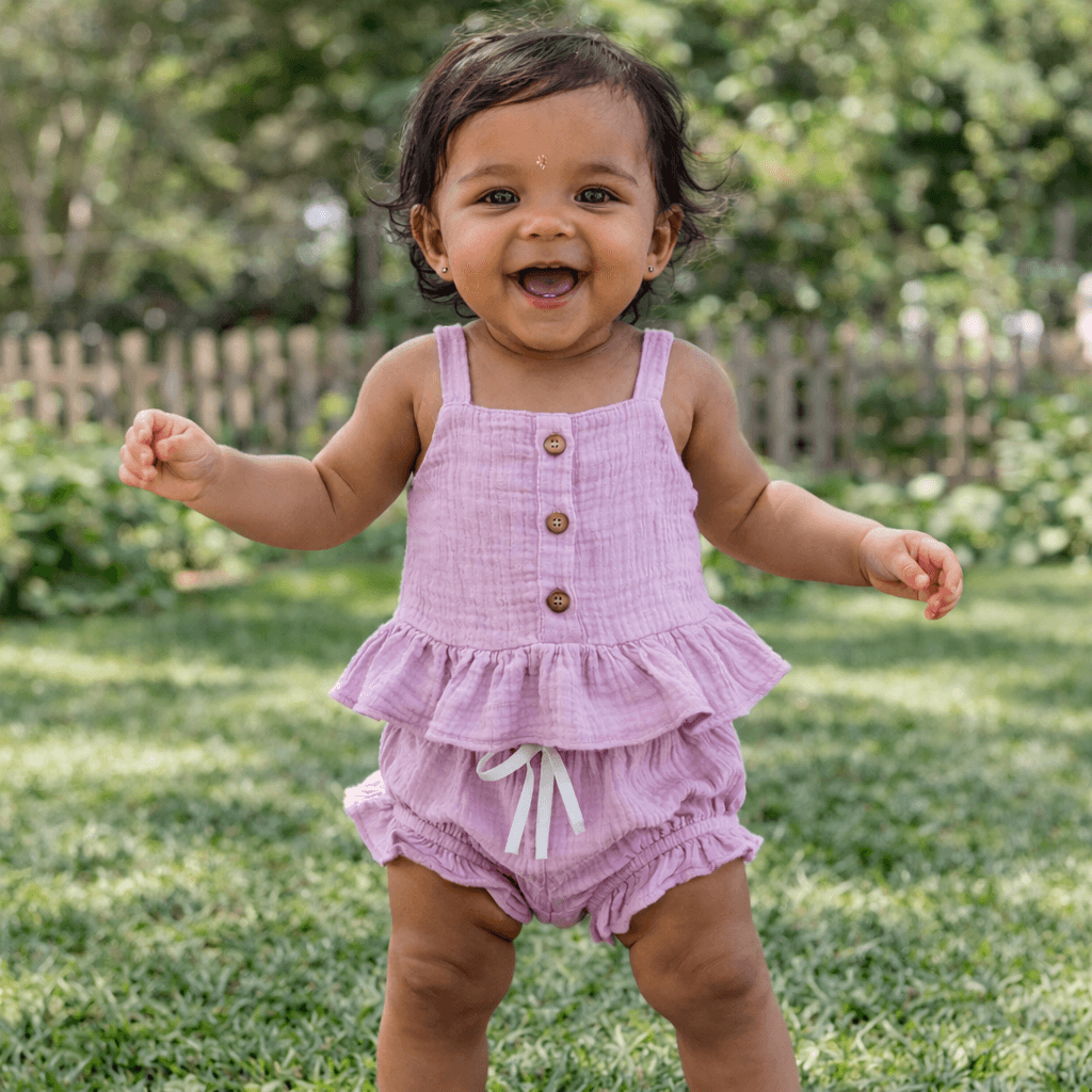 Muslin Cotton Top & Bloomer Set