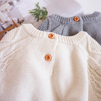 Baby cotton knitted rompers