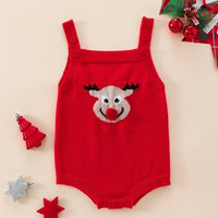 Knitted Elf Romper (Red/ Grey/ White)