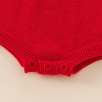 Knitted Elf Romper (Red/ Grey/ White)