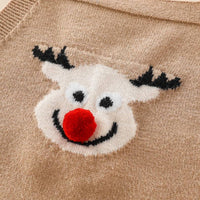 Knitted Elf Romper (Red/ Grey/ White)