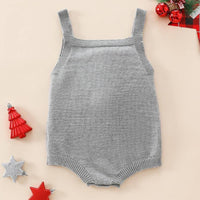 Knitted Elf Romper (Red/ Grey/ White)