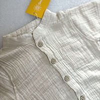 Turtle Collar Baby Boy Shirt Romper