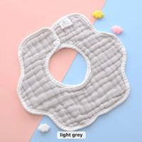 Muslin Cotton Flower Bibs( Solid Colours)