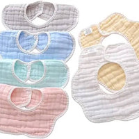 Muslin Cotton Flower Bibs( Solid Colours)