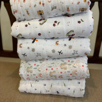 Muslin Cotton Baby Blankets in 6 layered & 8 layered thickness