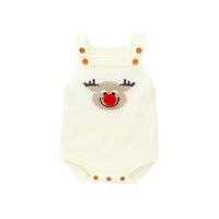 Knitted Elf Romper (Red/ Grey/ White)