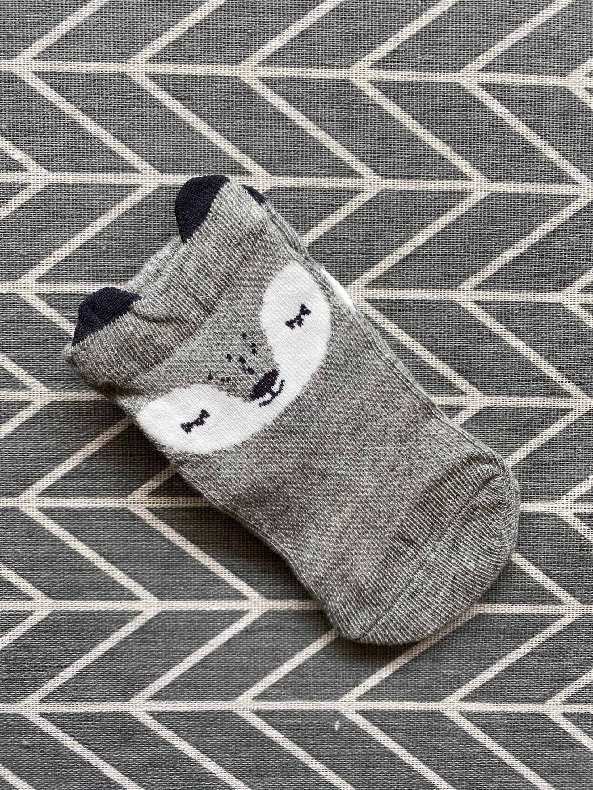 Cute Cartoon Faced Thin Cotton Socks