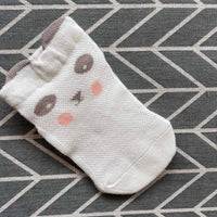 Cute Cartoon Faced Thin Cotton Socks