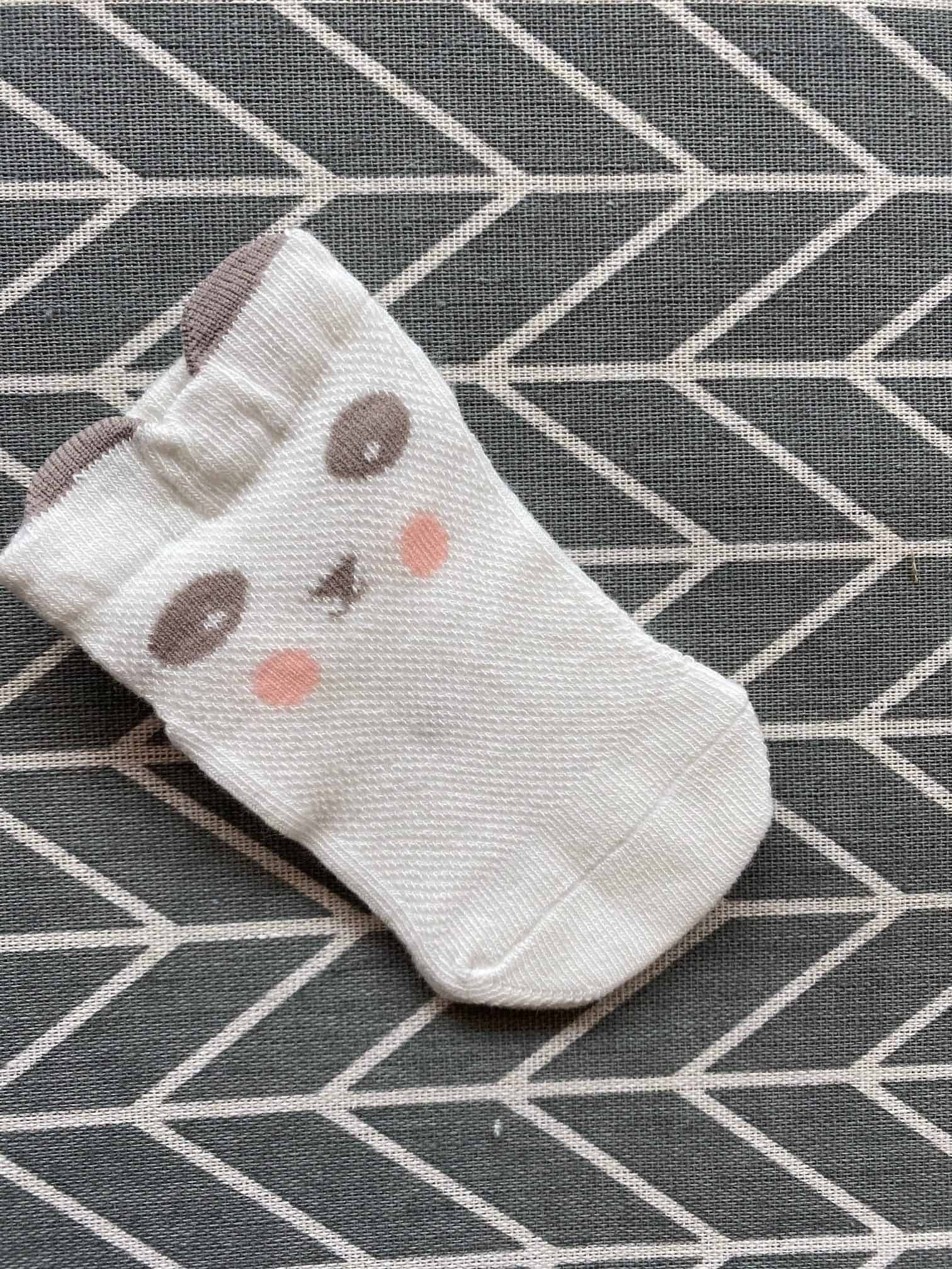 Cute Cartoon Faced Thin Cotton Socks