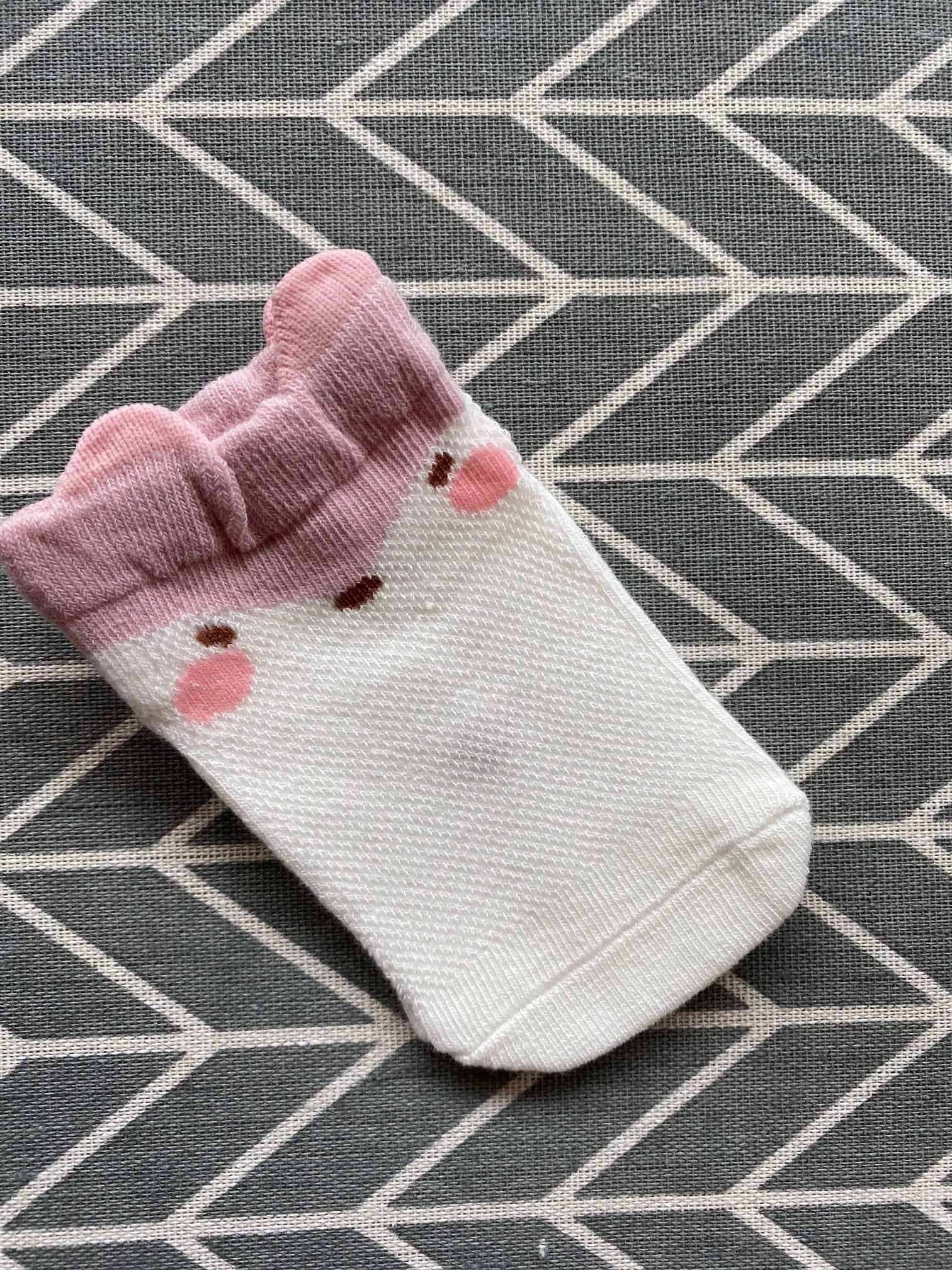 Cute Cartoon Faced Thin Cotton Socks