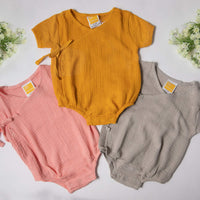 Organic Muslin Cotton Infant Rompers