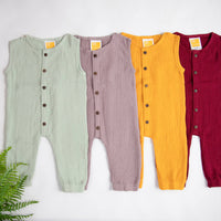 Organic Muslin Cotton Rompers