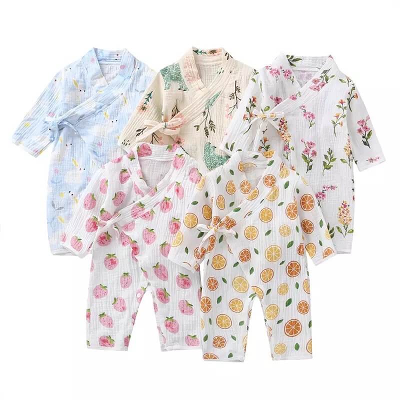 Unisex Printed  Kimono Rompers/ Pyjamas