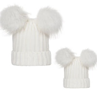 Cream double pom mamma & baby